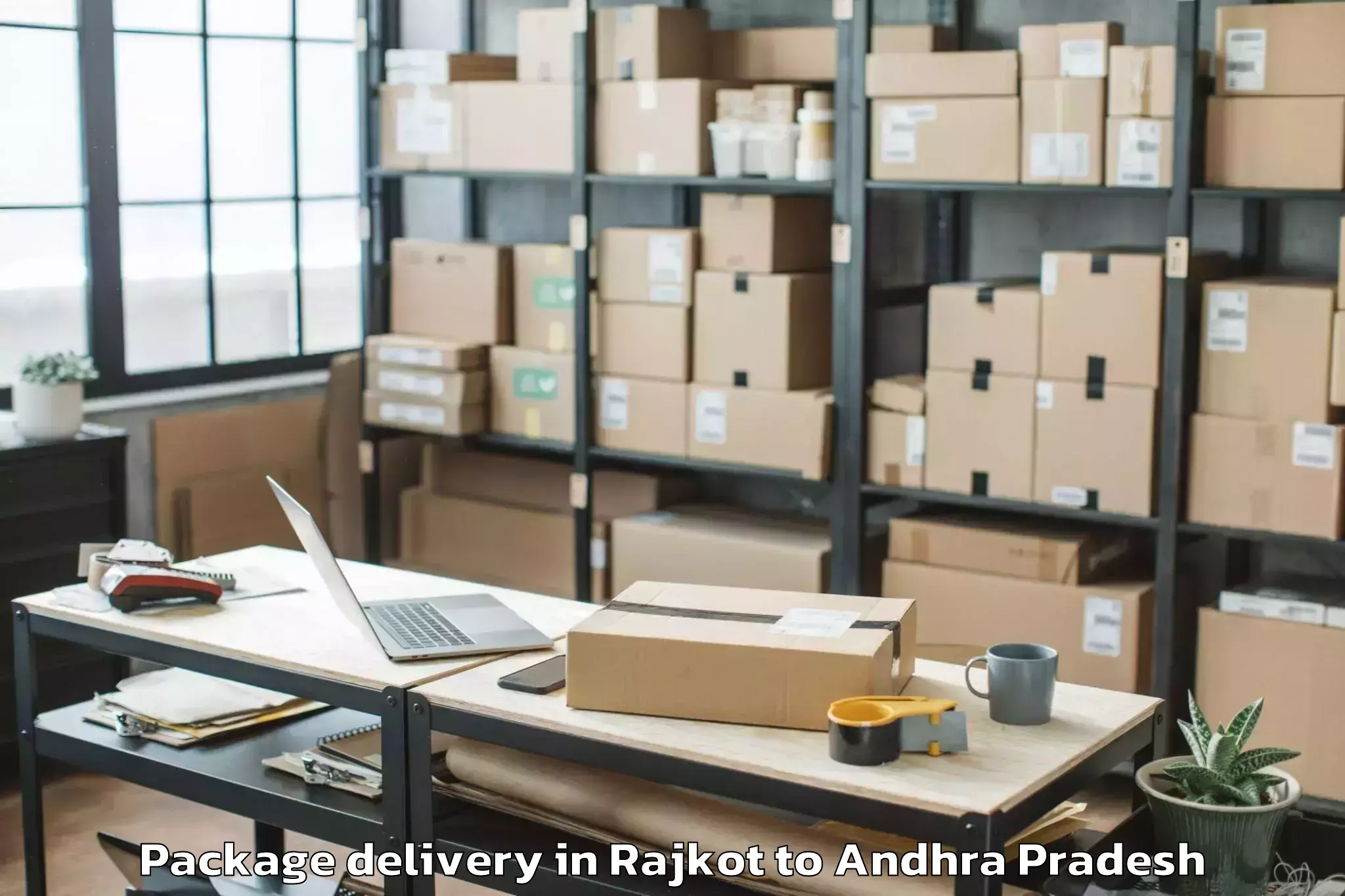 Top Rajkot to Tallapudi Package Delivery Available